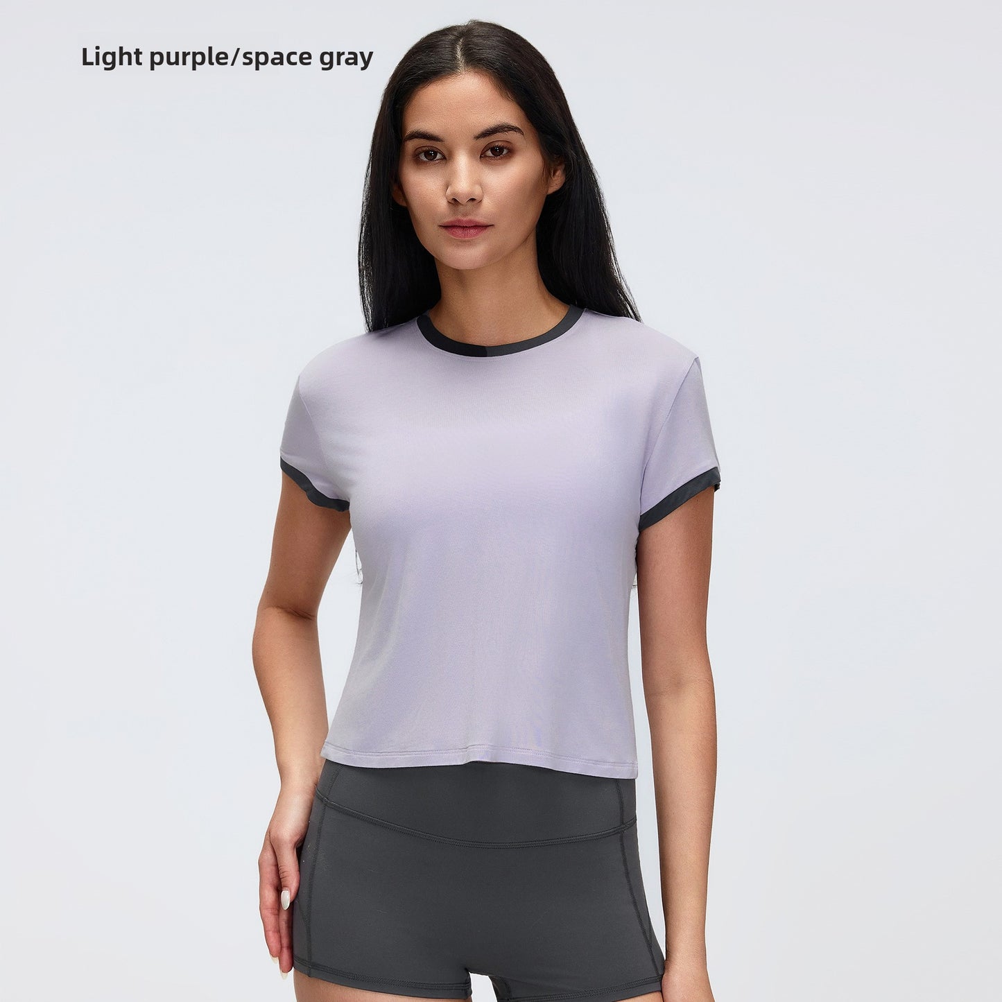 Contrast Color Sports Yoga T-Shirt