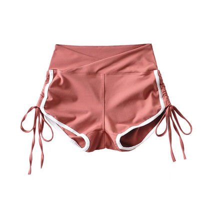 Contrast Trim High Waist Drawstring Shorts