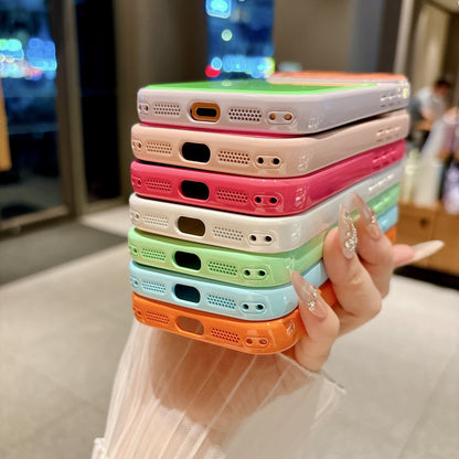 Contrasting Color Acrylic Phone Case for iPhone Models