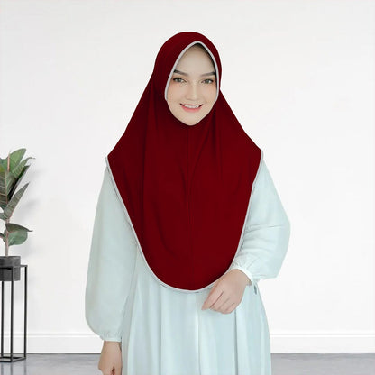 Contrasting color patchwork headscarf