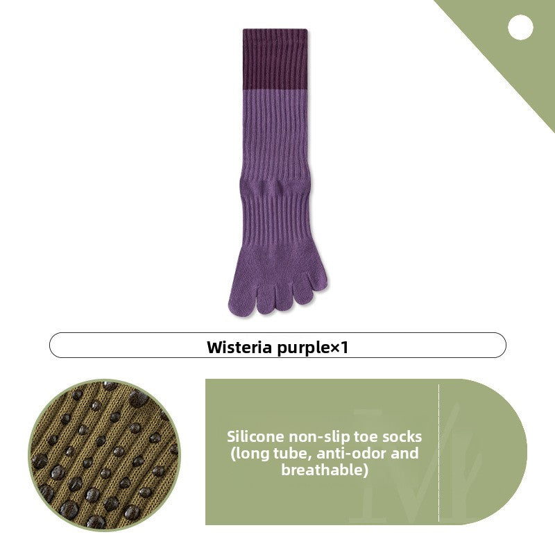 Contrasting color yoga socks