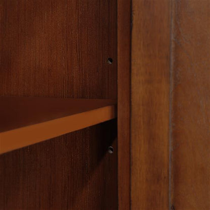 Control table with storage shelves