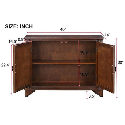 Control table with storage shelves