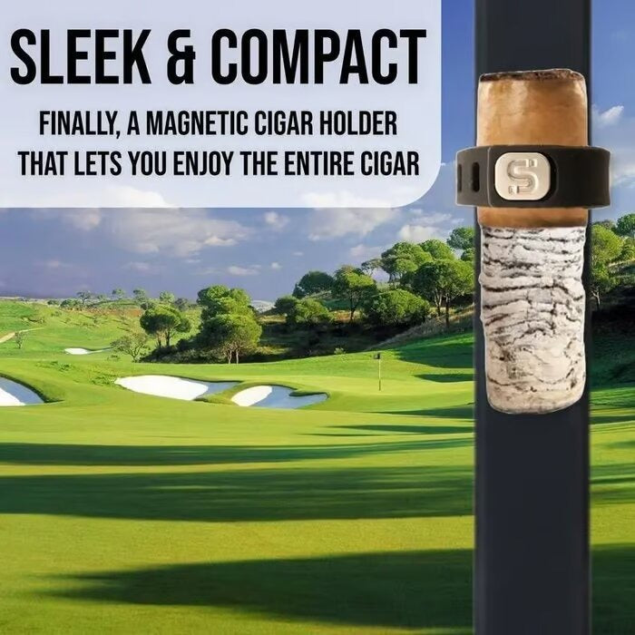 Convenient magnetic cigar clip holder
