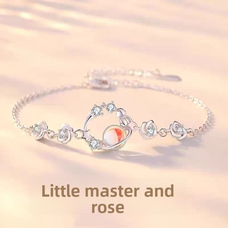 Cool and Elegant Winter Snowflake Exquisite Light Luxury Niche Design Zircon High-End Adjustable Fashion Bracelet
