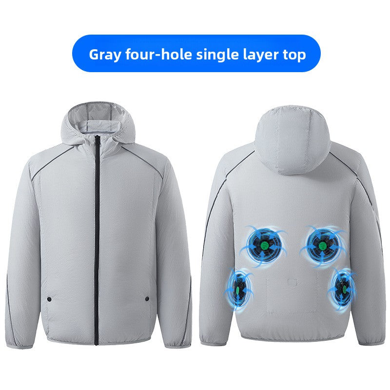 Cooling Fan Vest for Outdoor Work and Fishing
