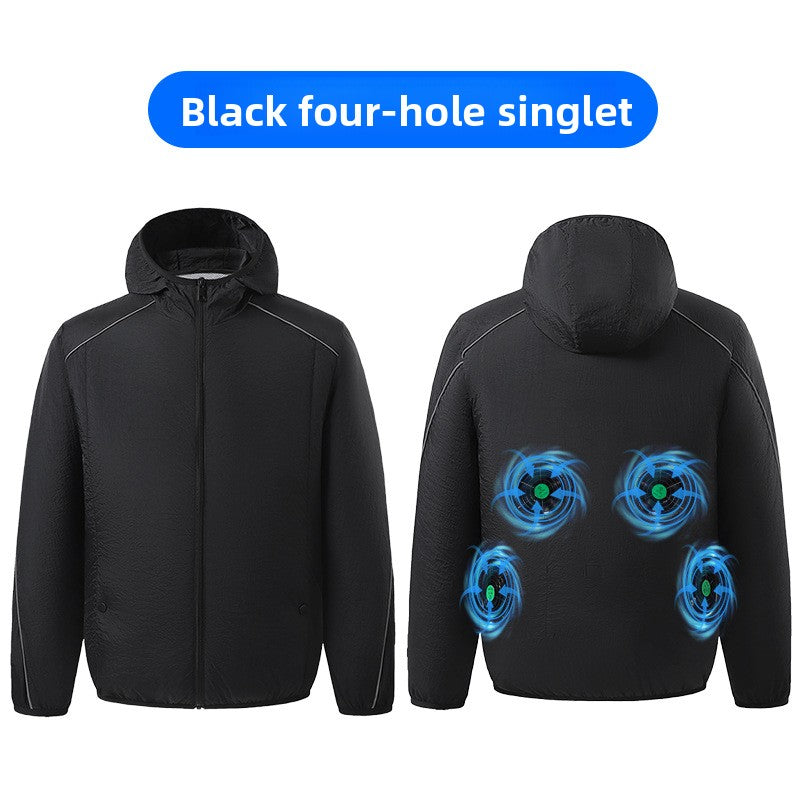 Cooling Fan Vest for Outdoor Work and Fishing