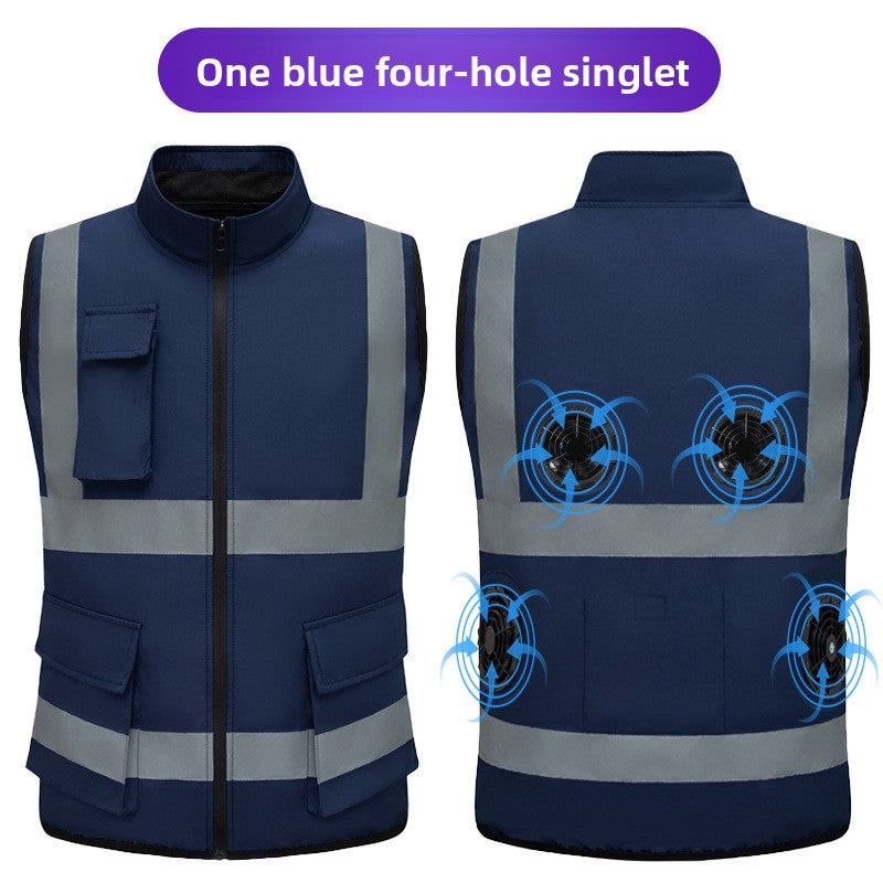 Cooling Fan Vest for Outdoor Work and Fishing