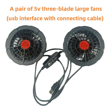 Cooling Fan Vest for Outdoor Work and Fishing