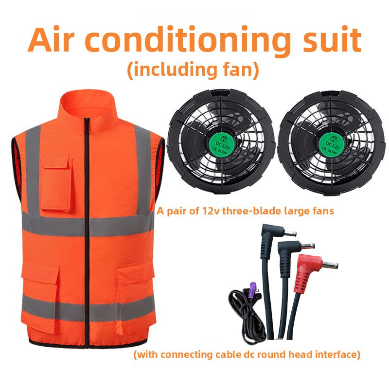 Cooling Fan Vest Work Safety Vest Reflective
