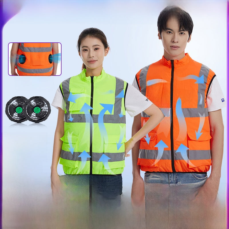 Cooling Fan Vest Work Safety Vest Reflective