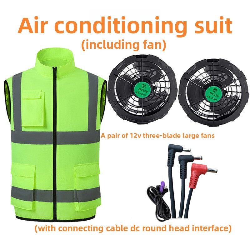 Cooling Fan Vest Work Safety Vest Reflective