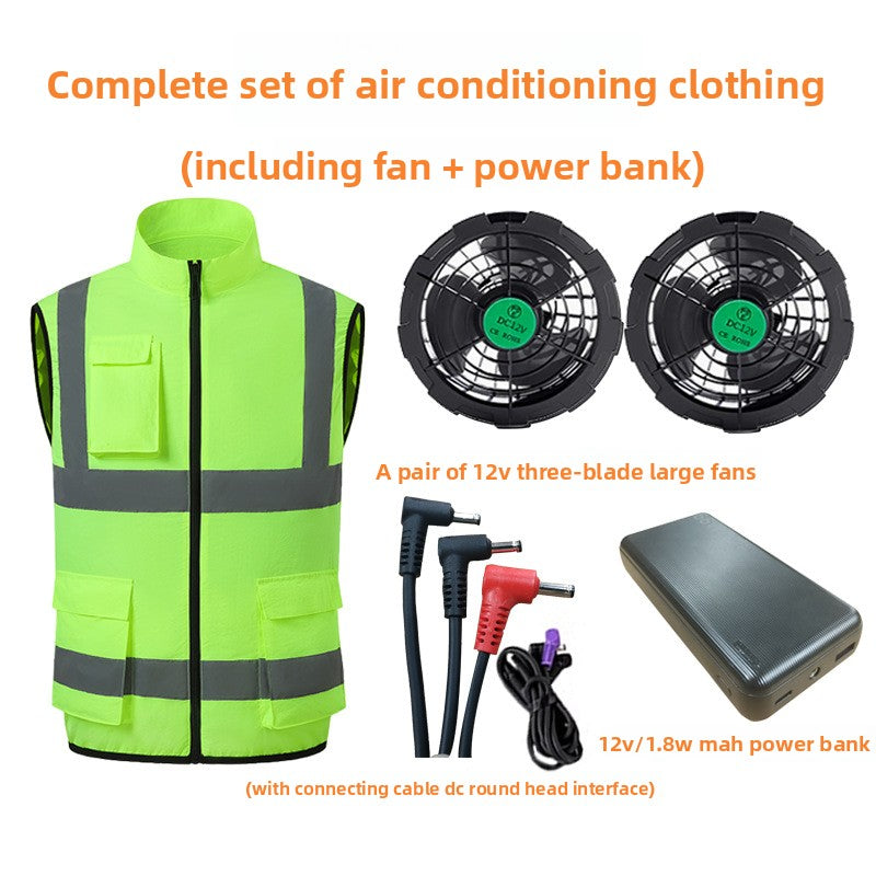 Cooling Fan Vest Work Safety Vest Reflective