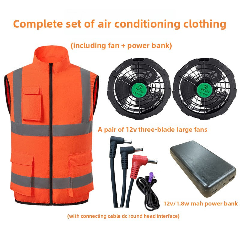 Cooling Fan Vest Work Safety Vest Reflective