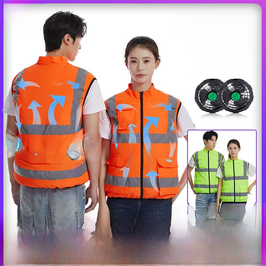Cooling Fan Vest Work Safety Vest Reflective