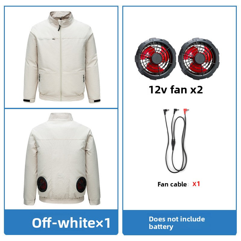 Cooling Fan Work Jacket with Battery Pack