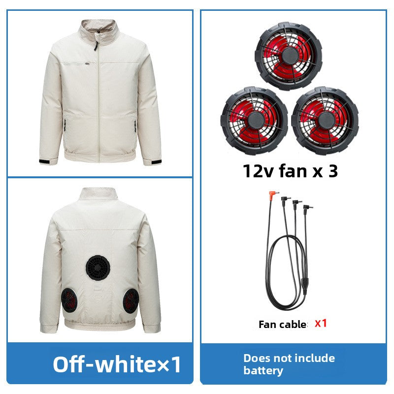 Cooling Fan Work Jacket with Battery Pack