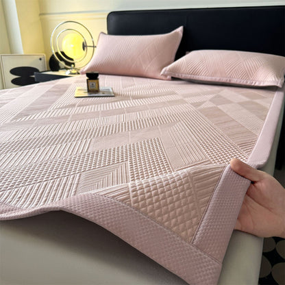 Cooling Ice Silk Bed Mat Set