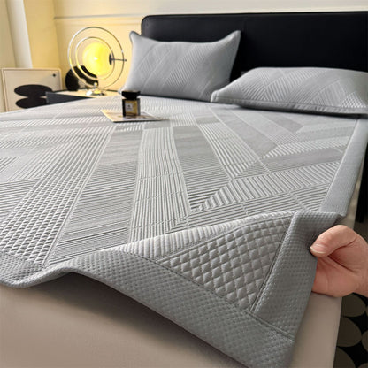 Cooling Ice Silk Bed Mat Set