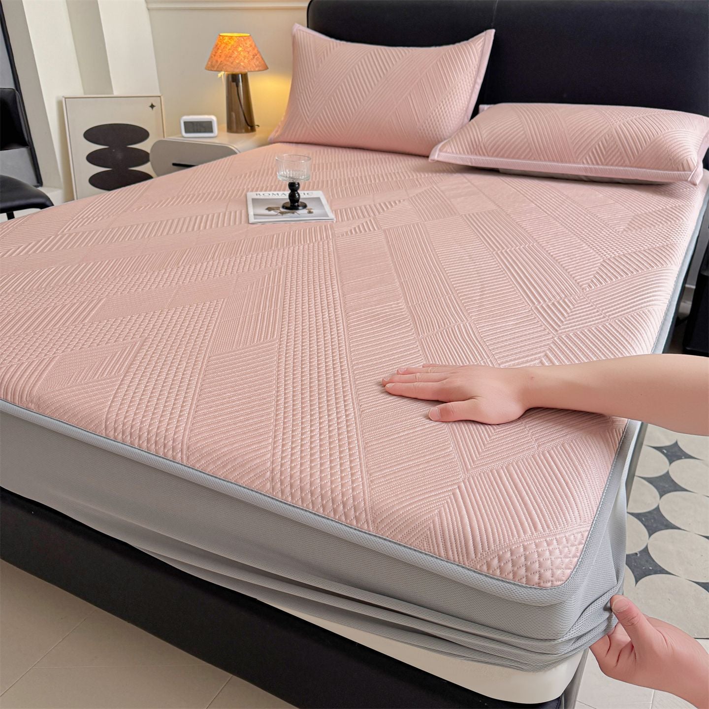 Cooling Ice Silk Bed Mat Set