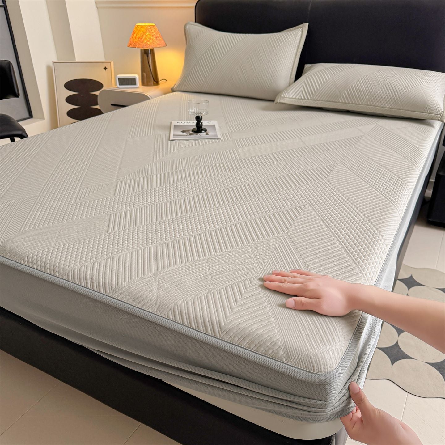 Cooling Ice Silk Bed Mat Set