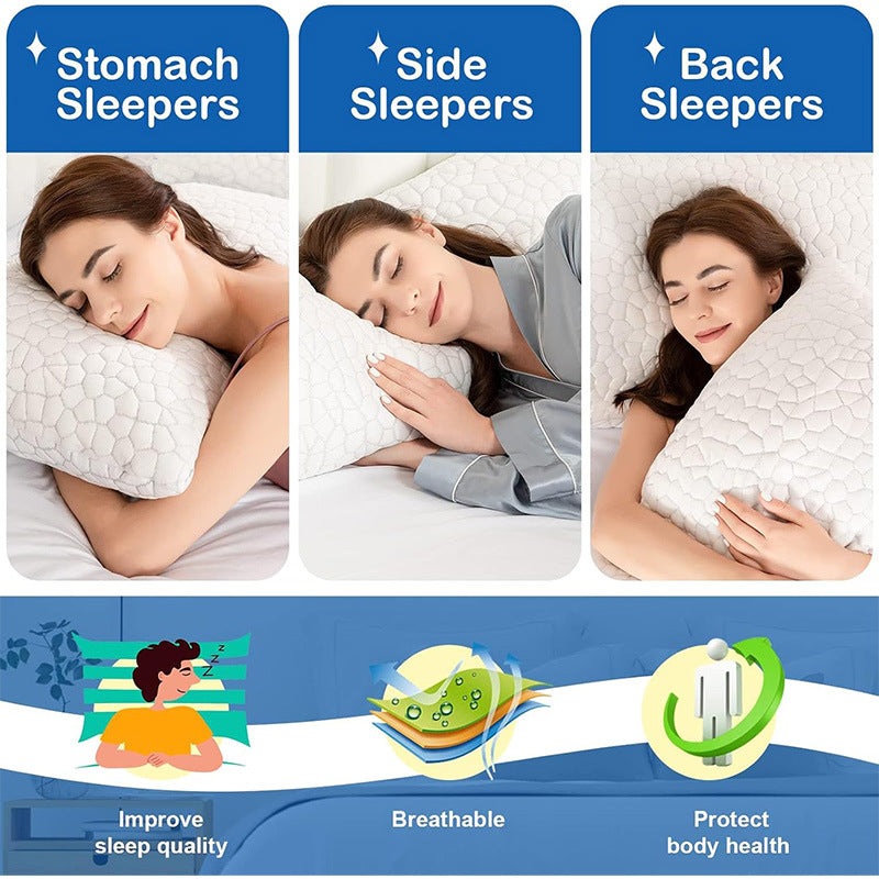 Cooling Memory Foam Pillow with Bamboo Fiber Cover