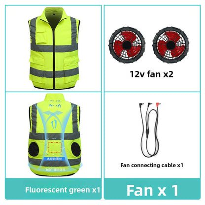 Cooling Vest with Fans for Outdoor Work