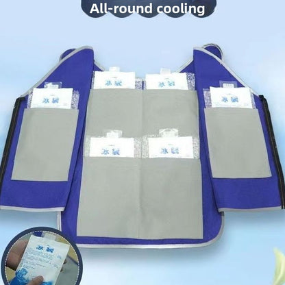Cooling Vest with Ice Compartments