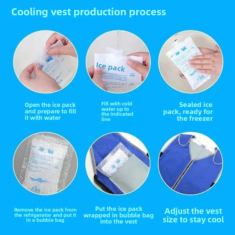 Cooling Vest with Ice Compartments