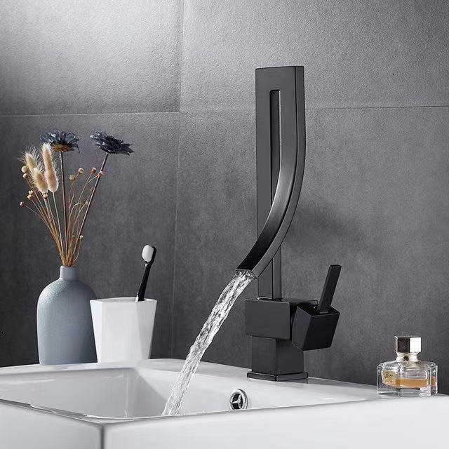 Copper Basin Faucet Rotary Waterfall Spout