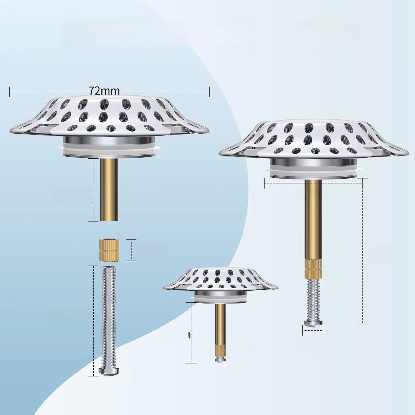 Copper Bathtub Pop-Up Drain Stopper