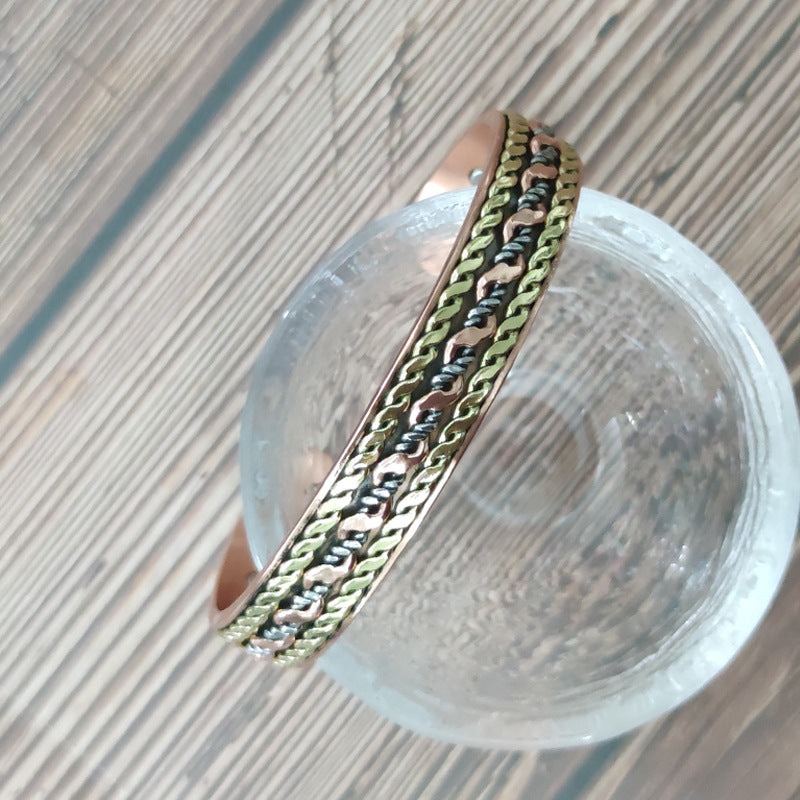 Copper bracelet made of pure red copper