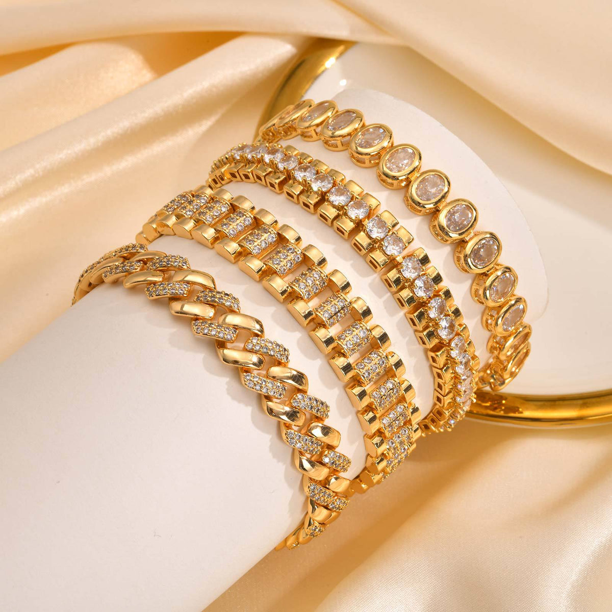 Copper Bracelet Zircon