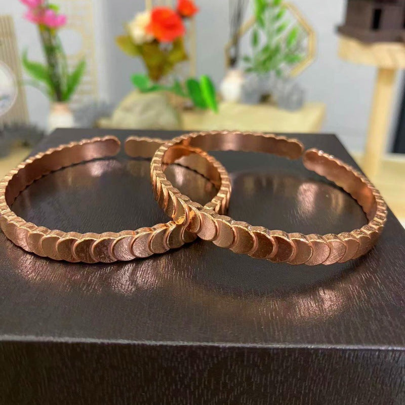 Copper Fish Scale Wave Bracelet
