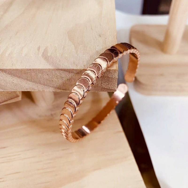 Copper Fish Scale Wave Bracelet