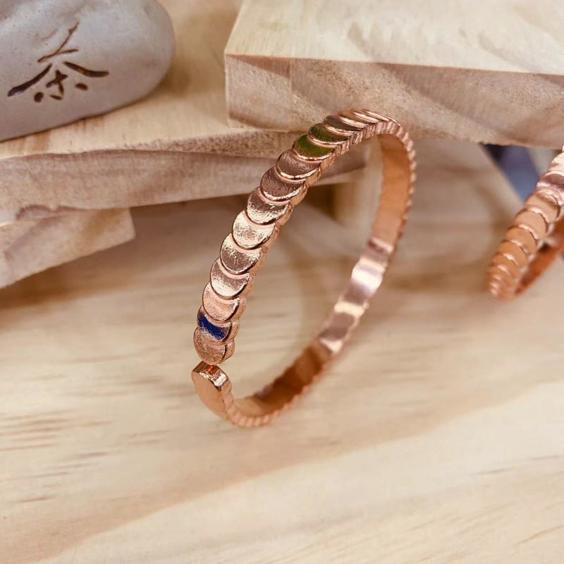 Copper Fish Scale Wave Bracelet