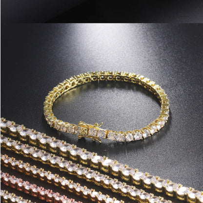 Copper Gold-Plated Zircon Bracelet