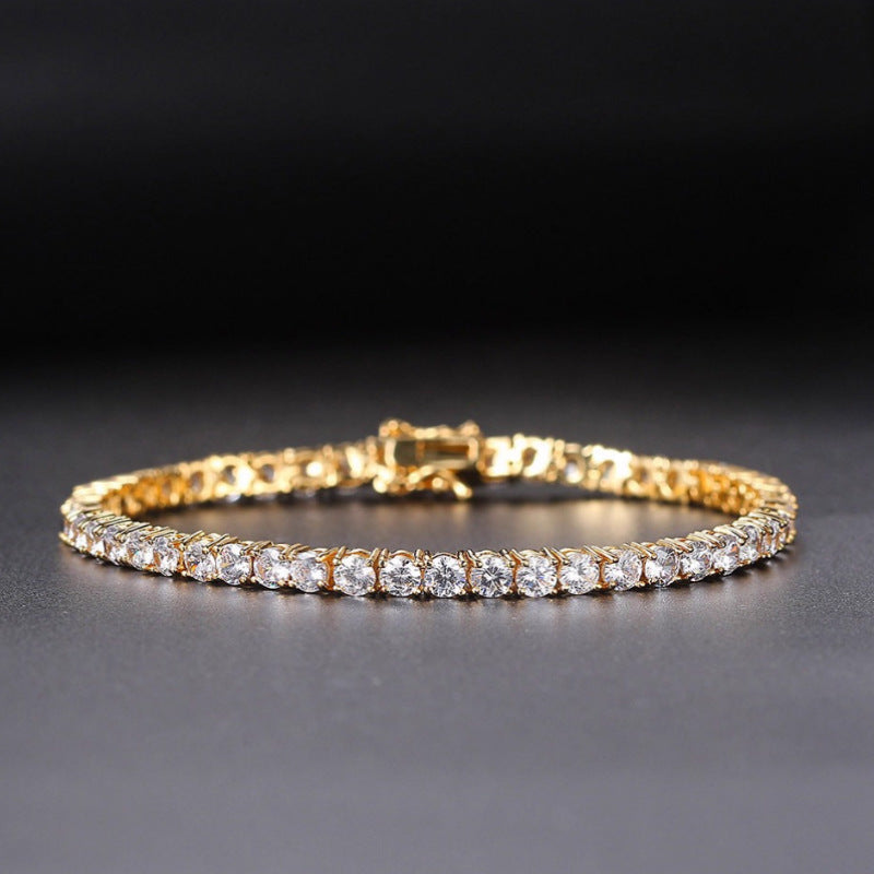 Copper Gold-Plated Zircon Bracelet