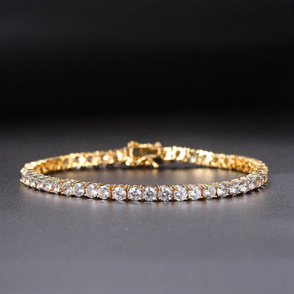 Copper Gold-Plated Zircon Bracelet