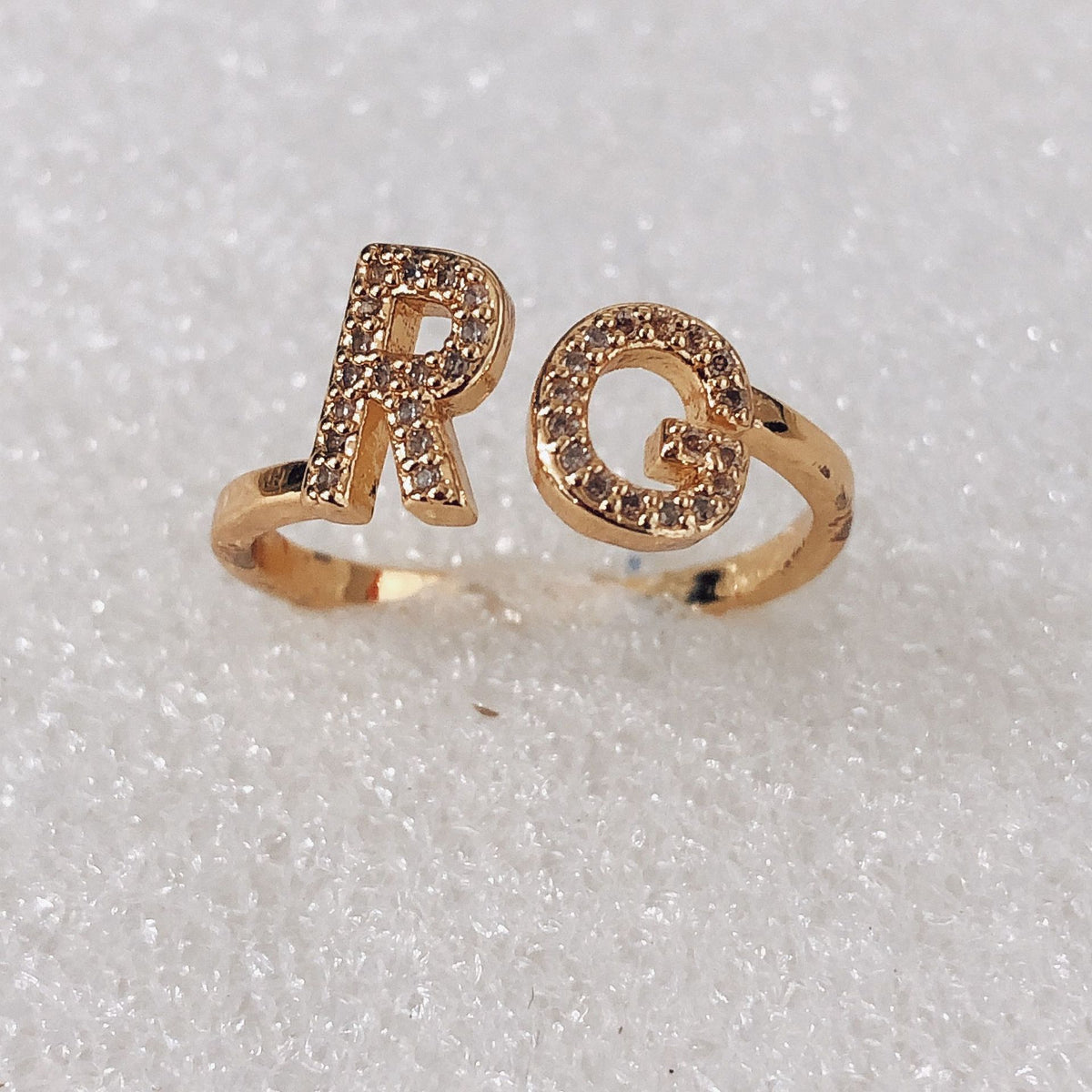 Copper Inlaid Zircon Fruit Design Ring