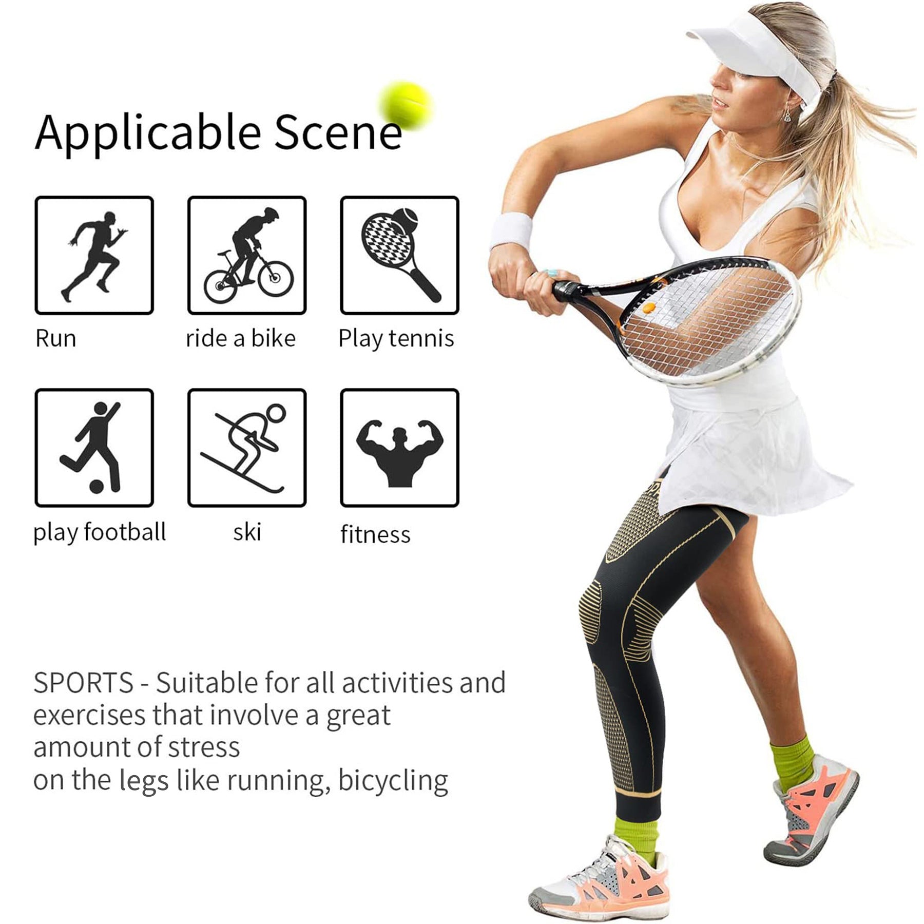 Copper Ion Elastic Knee Support Protector