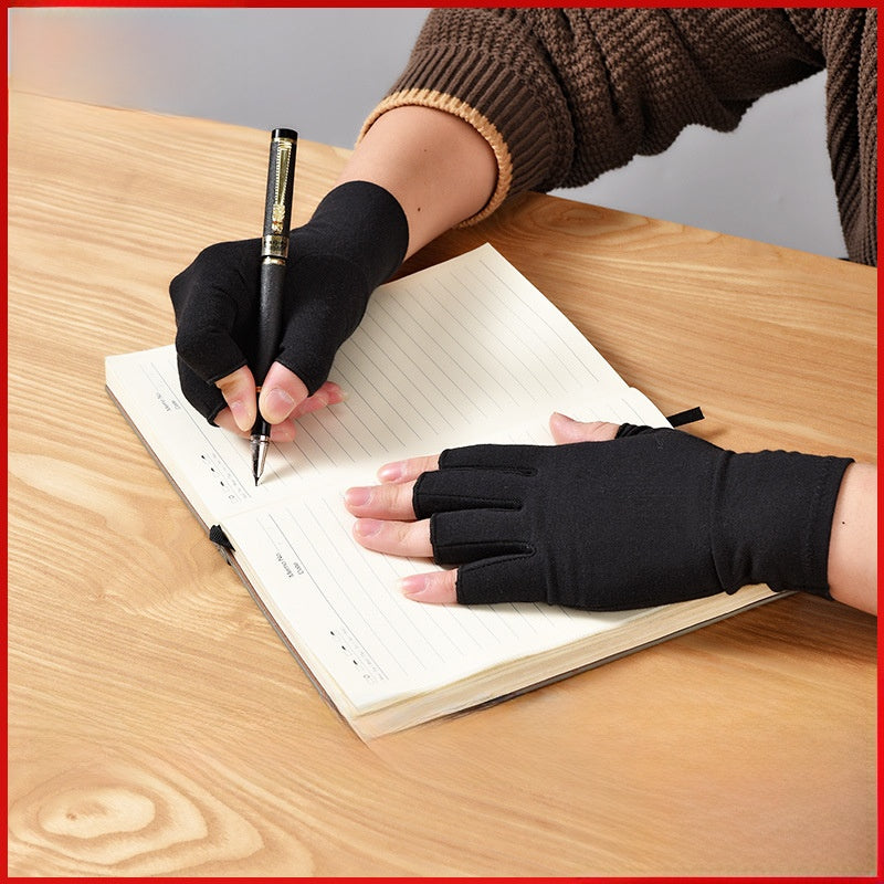 Copper Ion Fingerless Compression Gloves for Sports and Typing