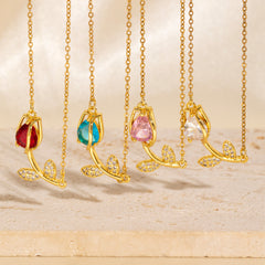 Red copper pendant copper chain