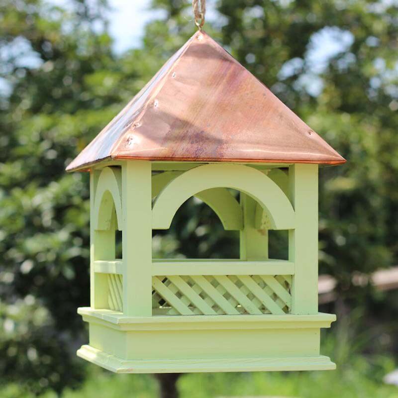 Copper Top Bird Feeder for Garden