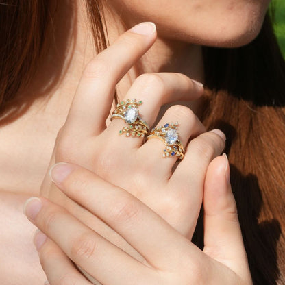 Copper Zircon Ring