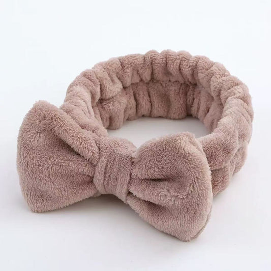 Coral Fleece Absorbent Headband and Wristband Set