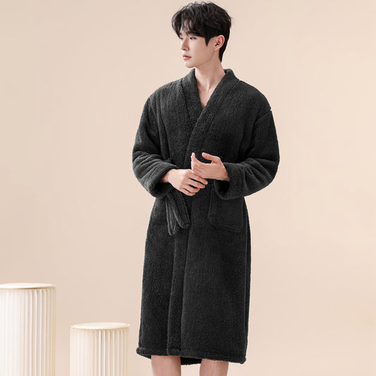 Coral Fleece Bathrobe for Women and Men