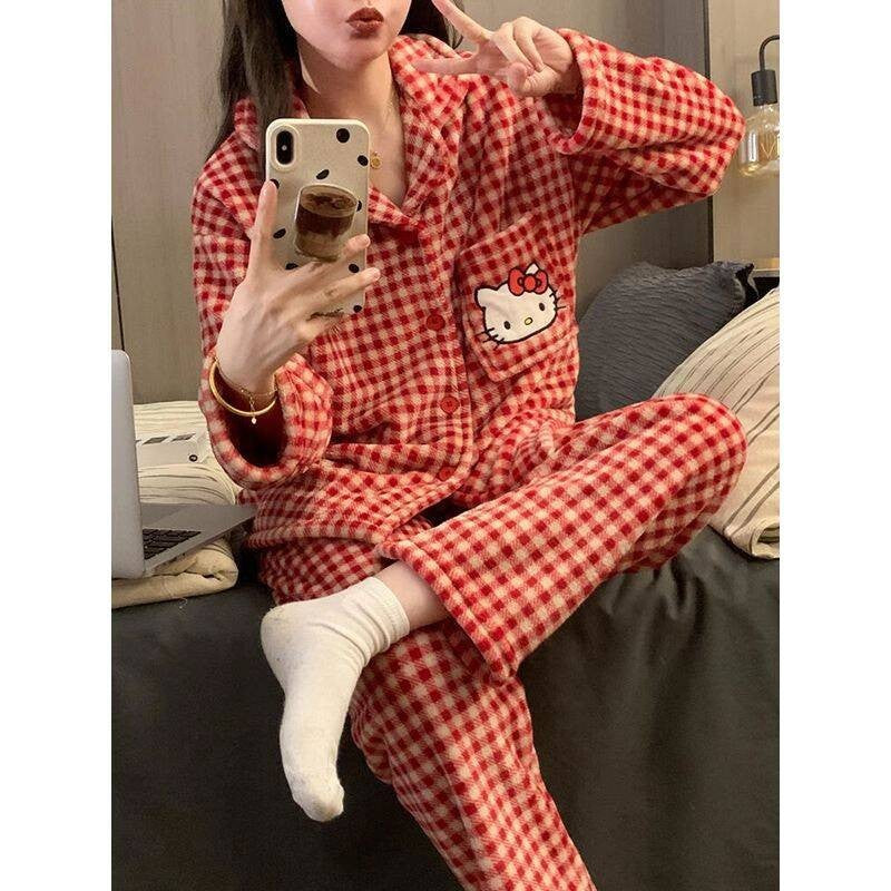 Coral Fleece Women's Winter Pajama Set