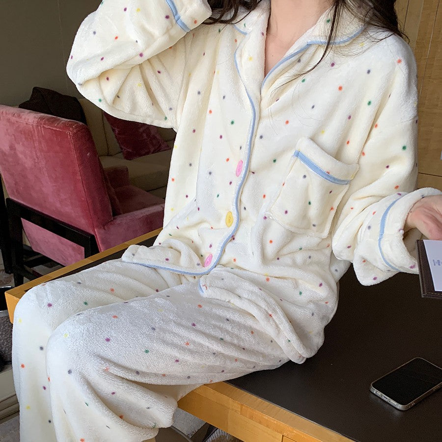 Coral Fleece Women's Winter Pajama Set