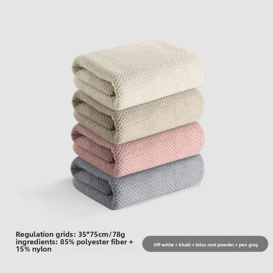 Coral fleece wrapped towel